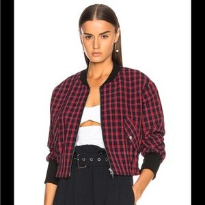 3.1 Phillip Lim Check Plaid Checked Bomber Jacket
